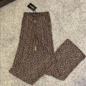 Flowy sheer Cheetah Print trousers